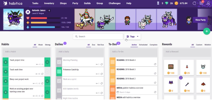 Habitica-productivity-tool